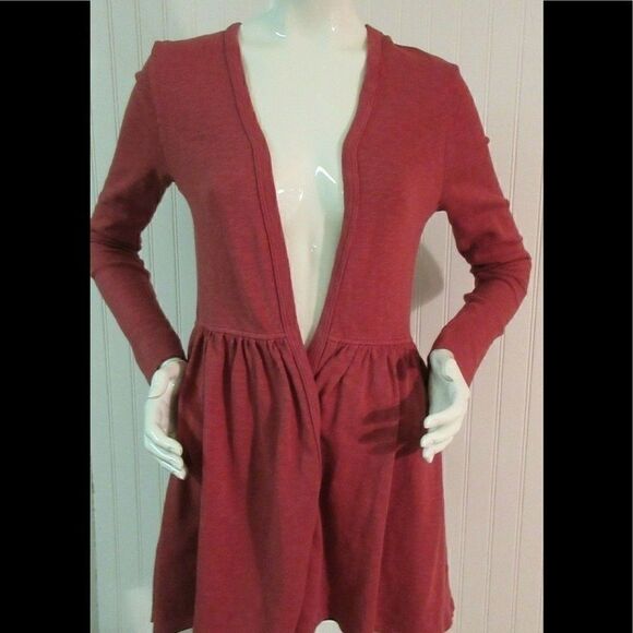 Anthropologie knit jacket top reddish color Small - Picture 1 of 4